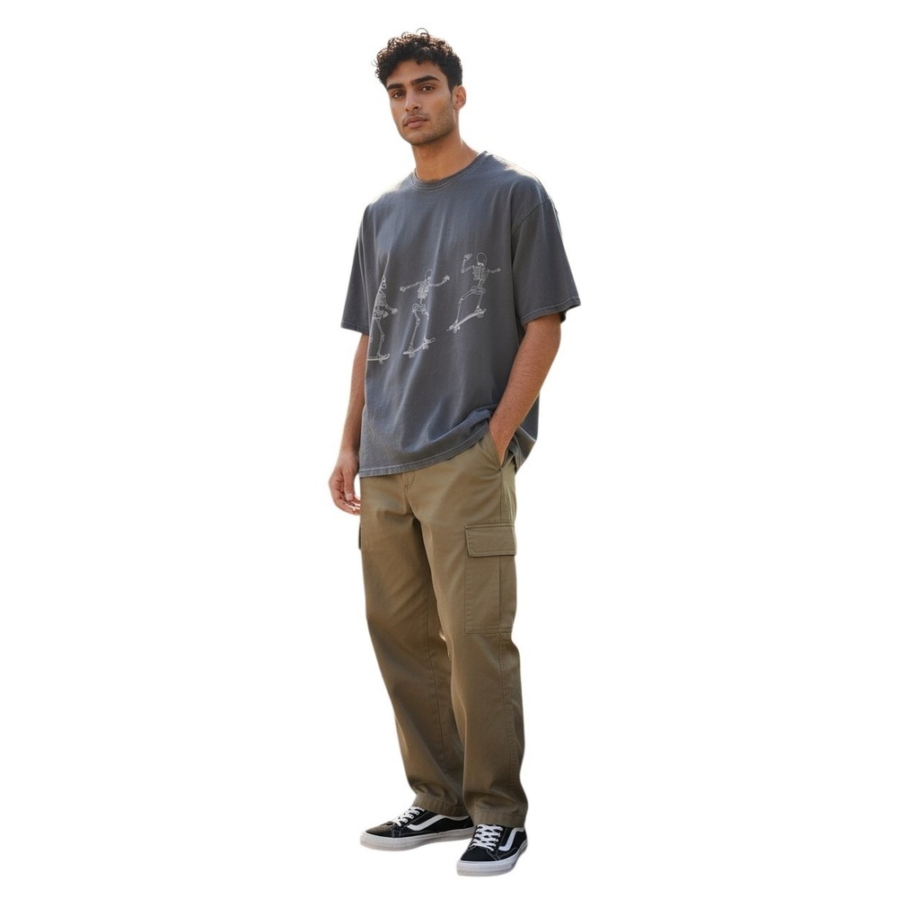 NWT Truth By Republic Skater Skeletons Alt Graphic Tee Men's Small Mineral Grey